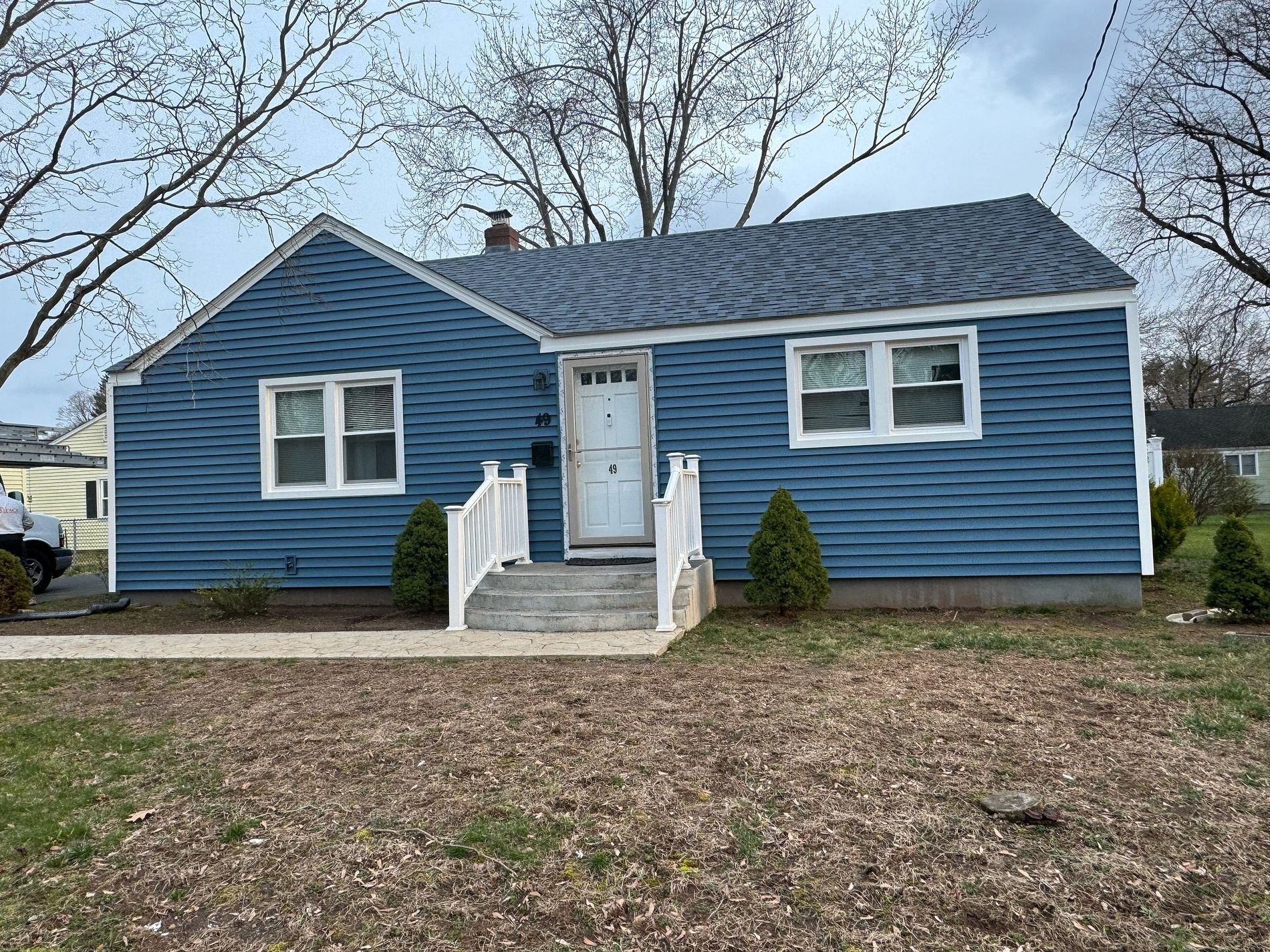 Completed Alside vinyl siding installation on May Road East Hartford CT