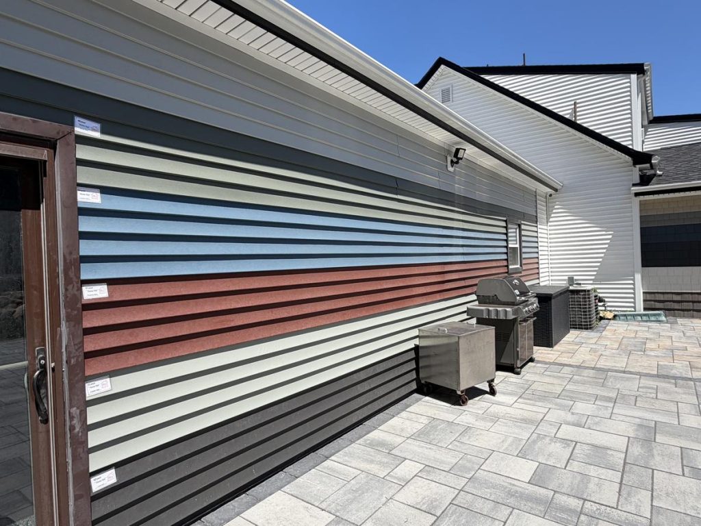 Outdoor siding color and style display