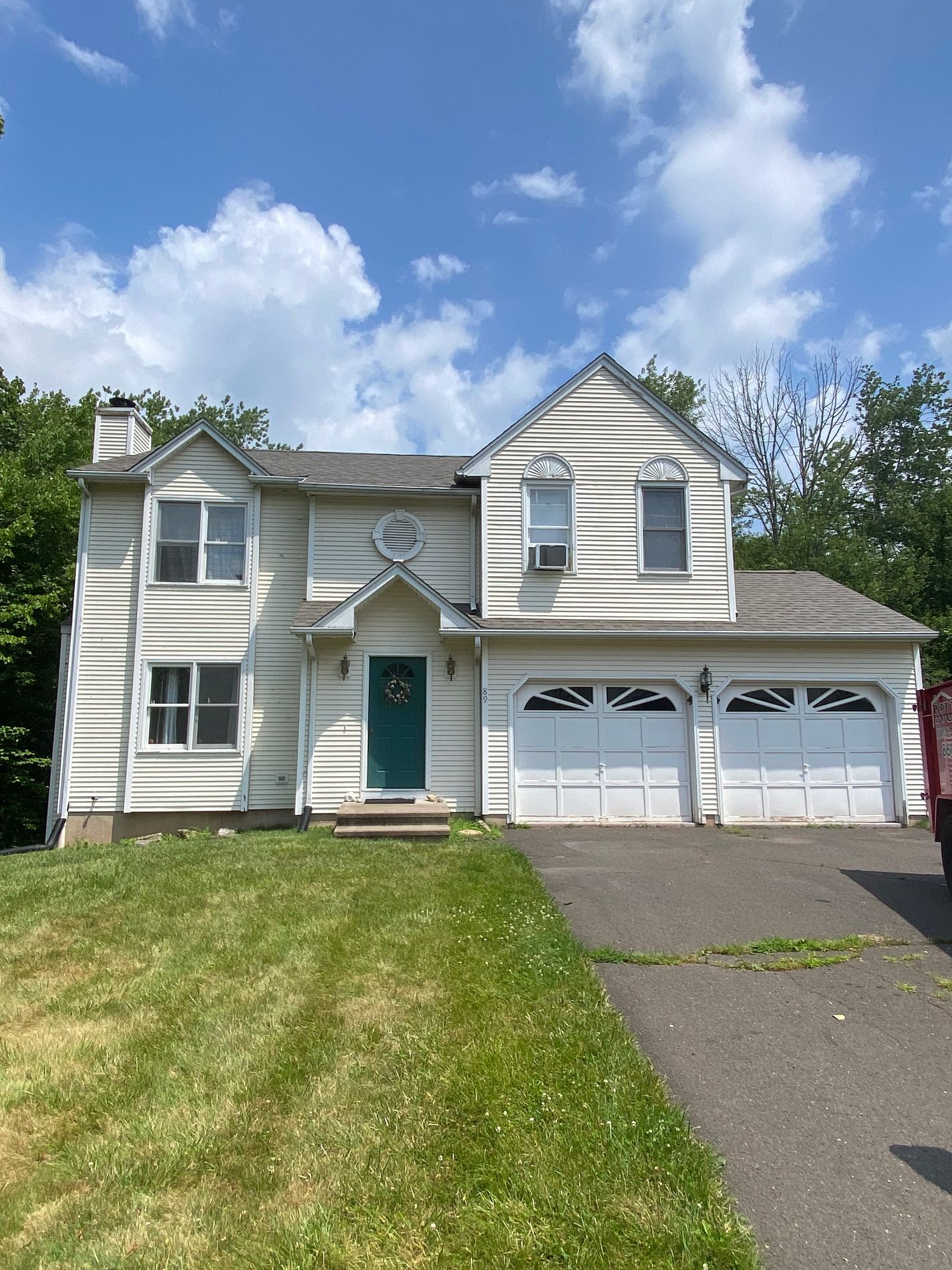 New roof on a two-story colonial on Joshua Hill Drive in Windsor, CT