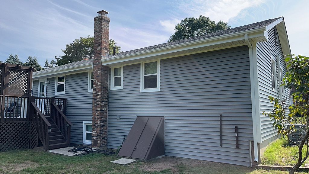 Existing window condition prior to replacement on Murielle Drive in South Windsor, CT